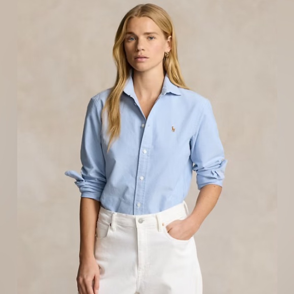 Ralph Lauren Slim Fit Oxford, Light Blue, VGUC, sz 10